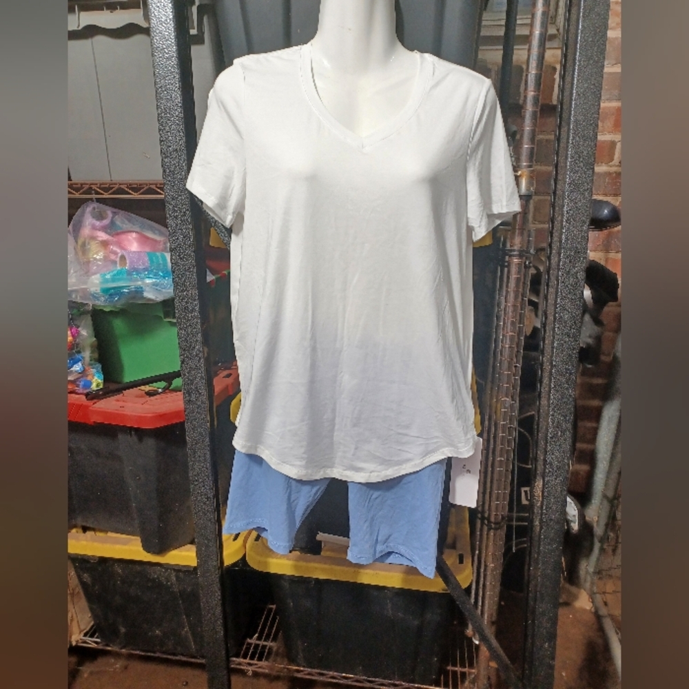 White V-Neck Women's Top and Shirt Size XS